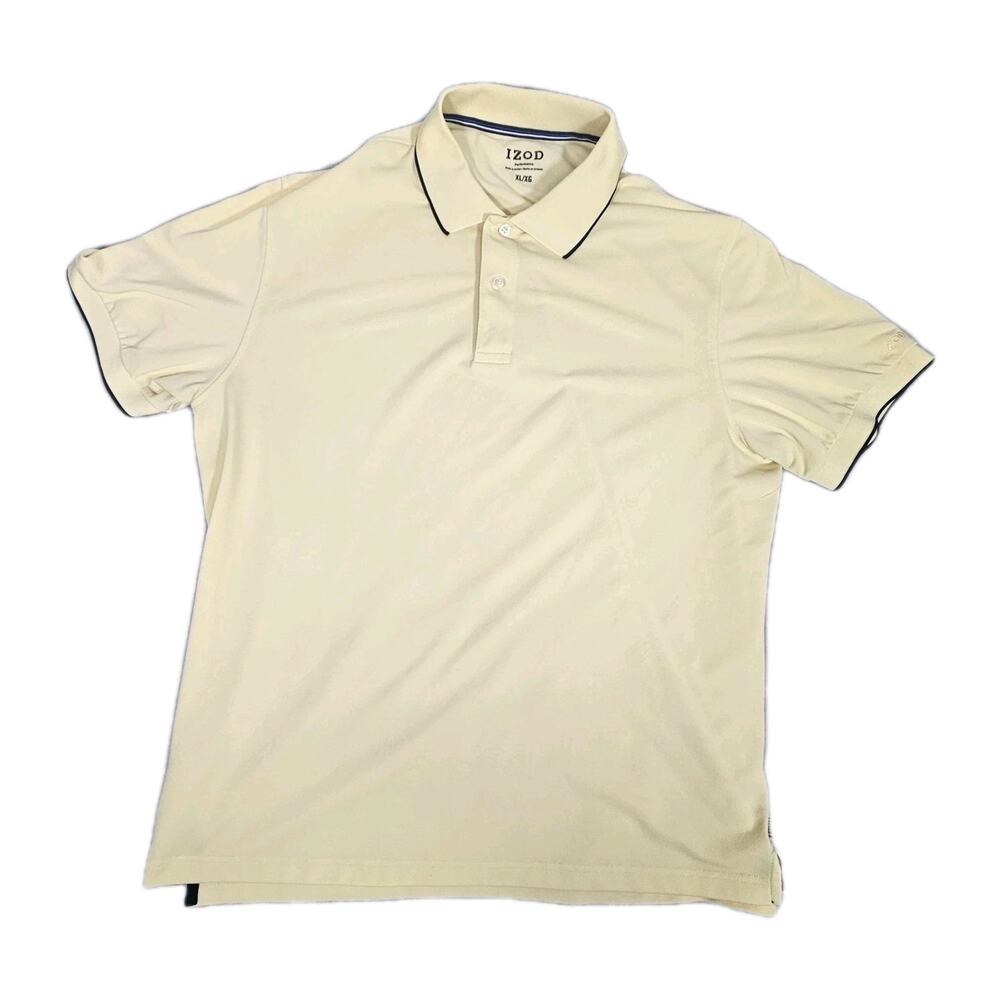 IZOD Performance Polo Shirt Mens XL Yellow Golf Short Sleeve Lightweight